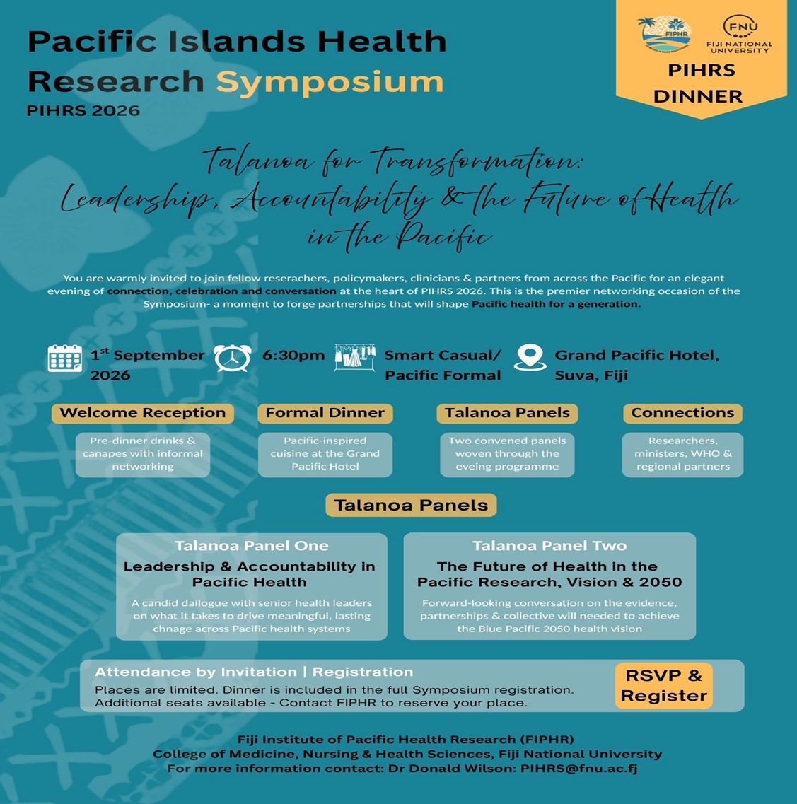 Dinner Registration Flyer