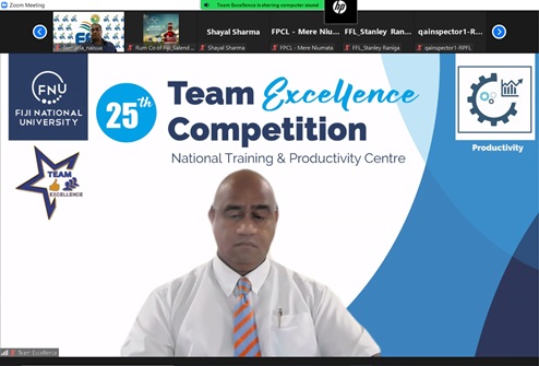 Manager Quality Awards, Bob Mitchell moderating the Team Excellence Competition.