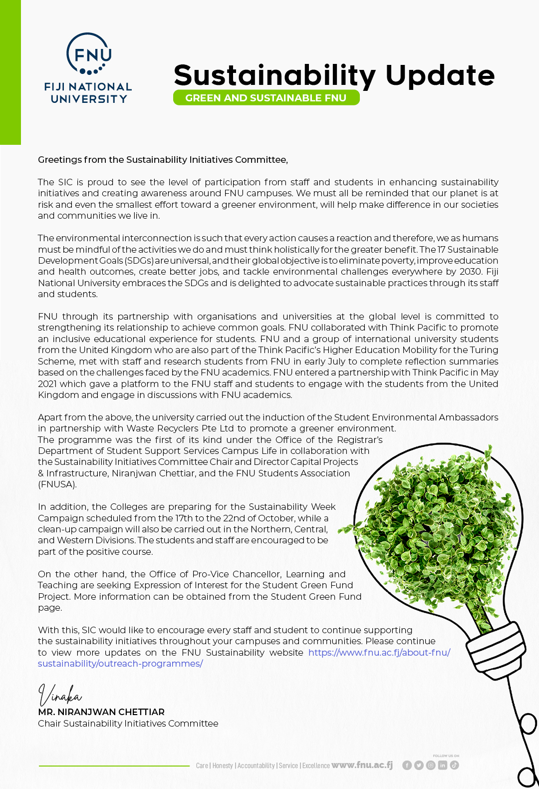 Sustainability Update - DCPI