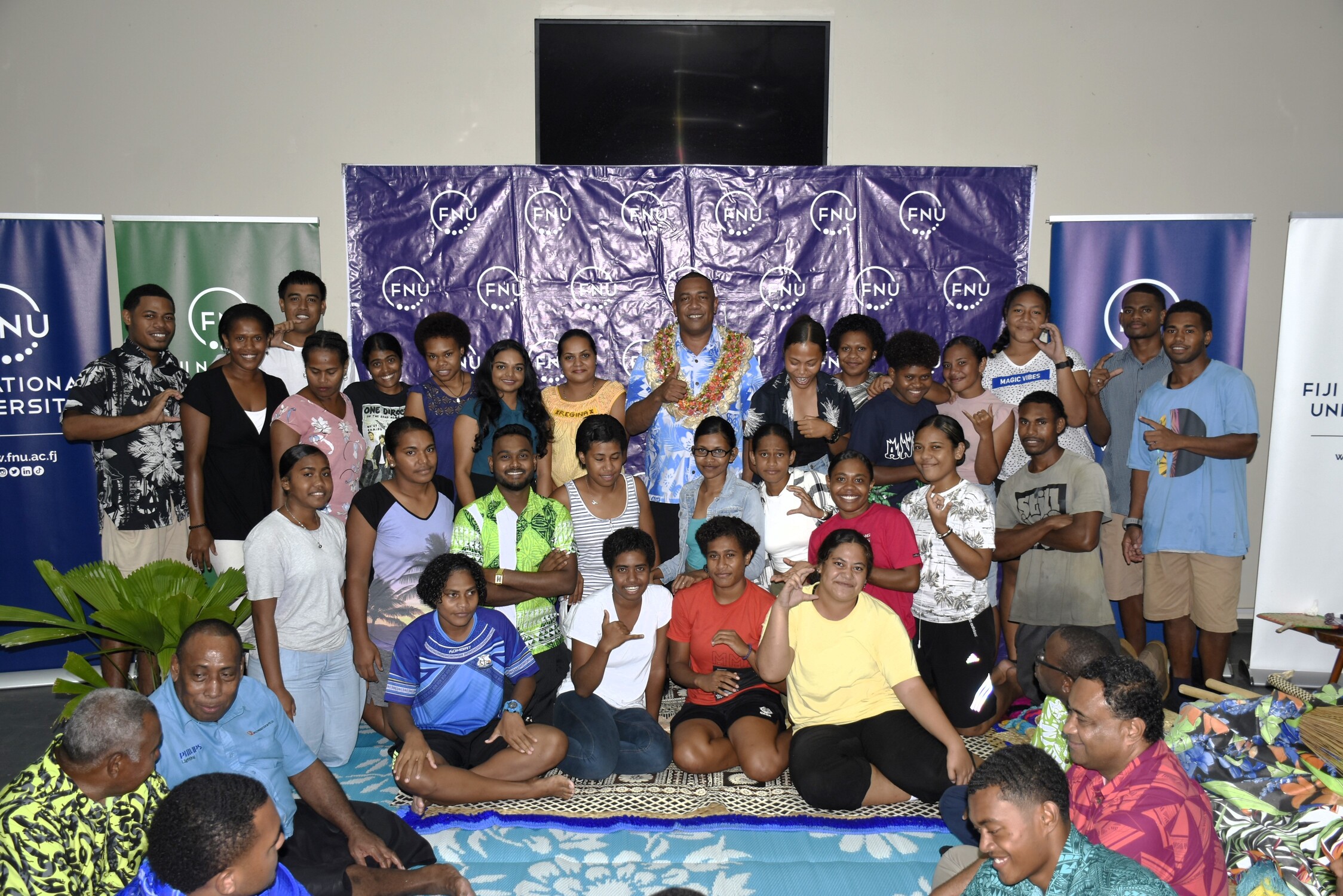 College-of-Agriculture-Fisheries-and-Forestry-CAFF-Dean-Dr-Kaliova-Ravuiwasa-with-student-from-the-College-at-this-traditional-welcome-ceremony-1