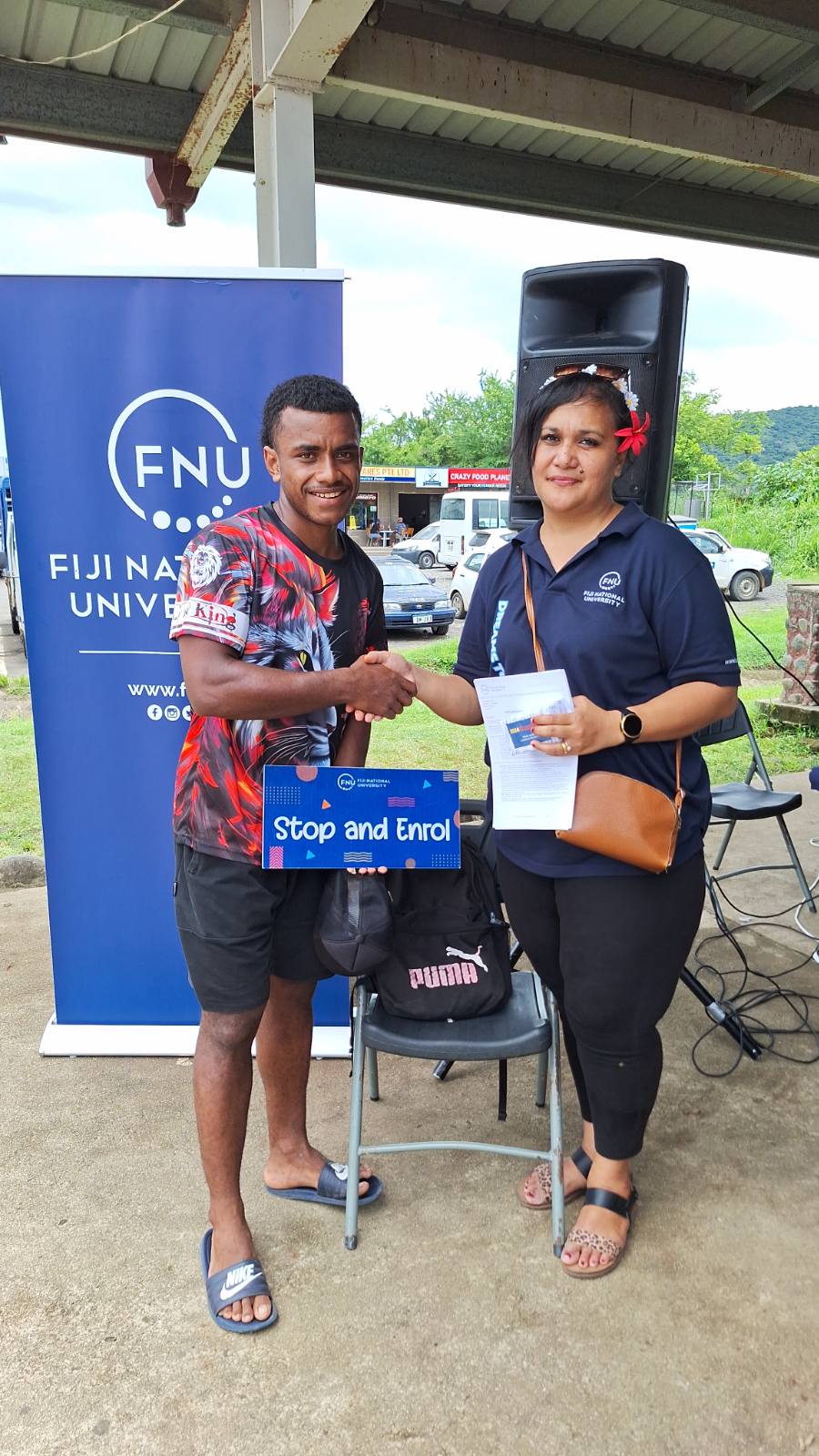 Netani Vuatalevu at the FNU Rakiraki Roadshow