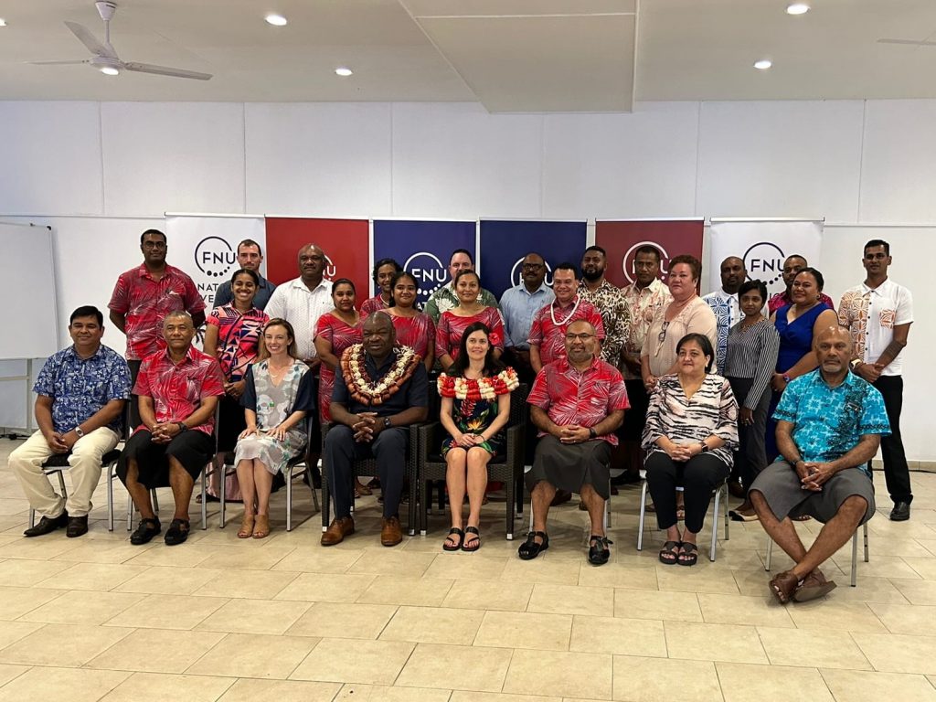 Fiji National University representatives at the official launch of the Institutional Research Repository at the Novotel Convention Centre