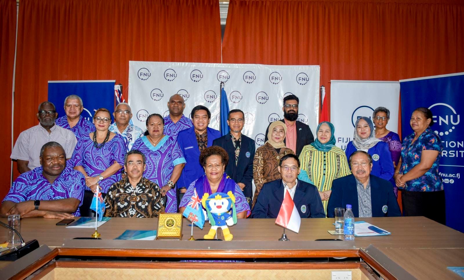 Representatives of the Senior Leadership Team from FNU and Universitas Negri Malang at the MoU Signing