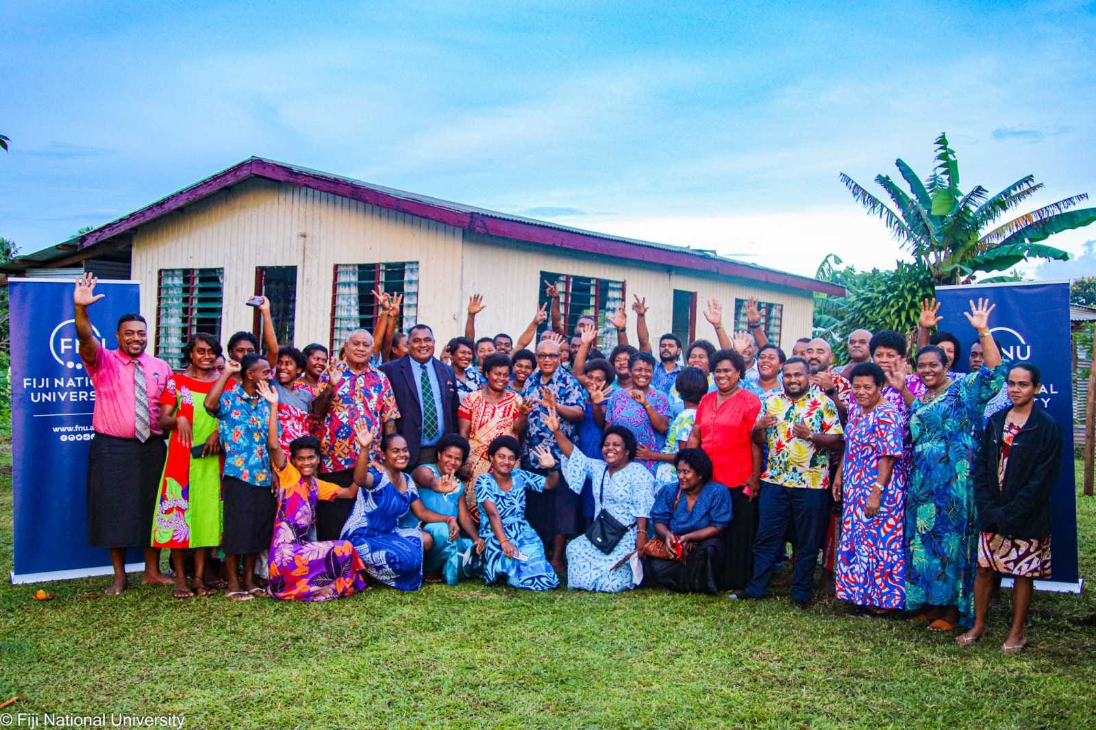 Chancellor Karavaki with Votua Villagers in Lekutu,Bua