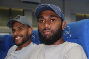 Friends, Selwyn Leo (closest to camera) and Joe Buleuru at the FNU Namaka Campus