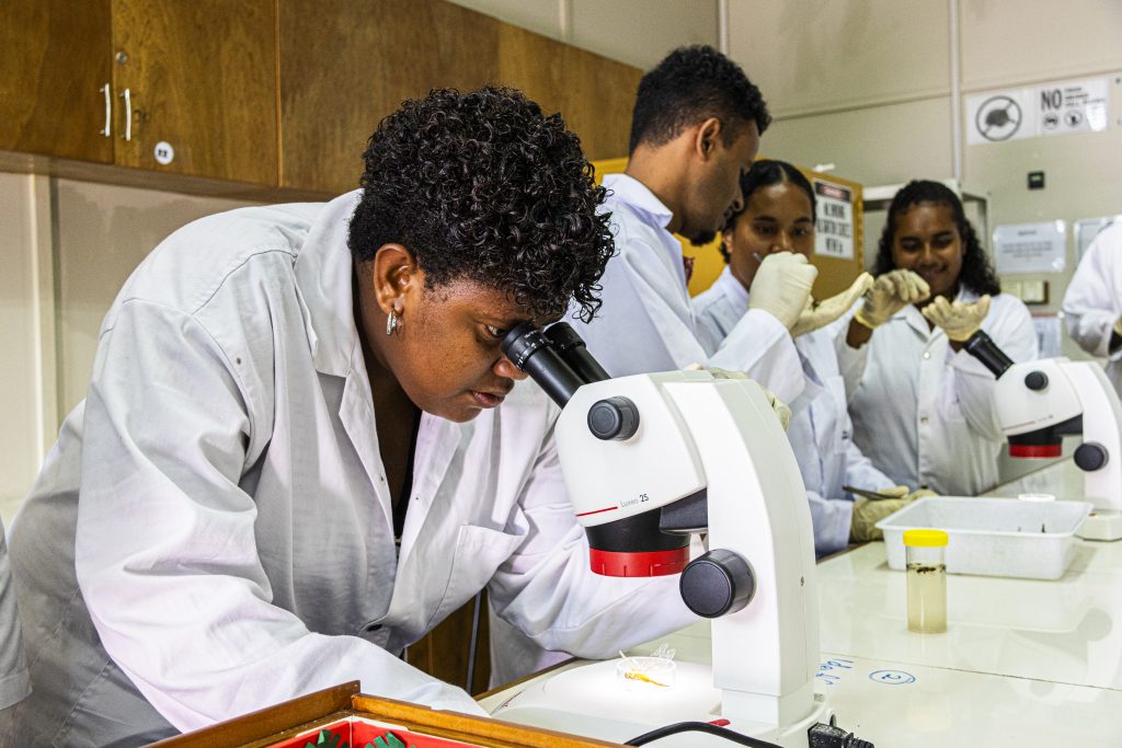 CAFF Students during their lab practicals