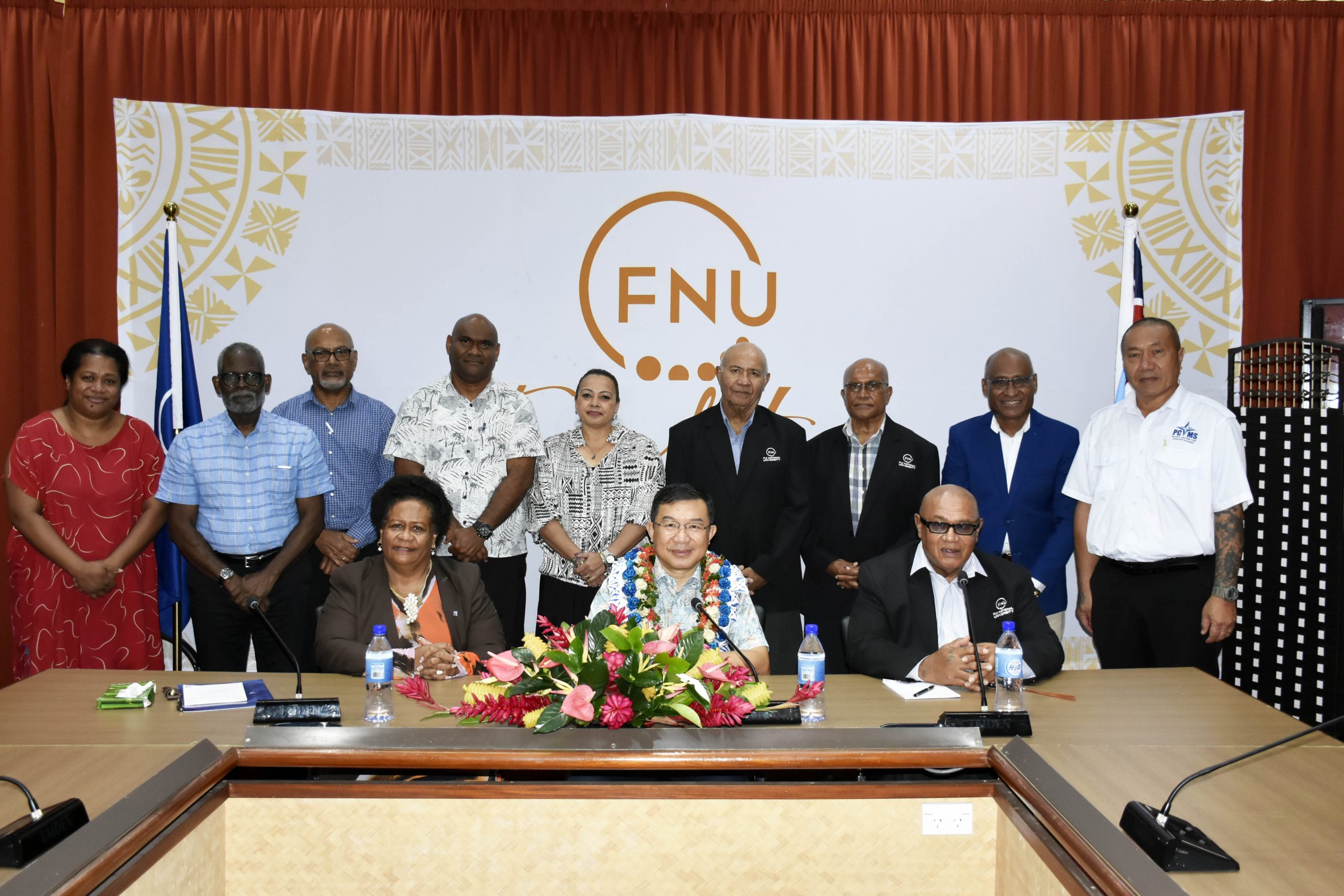 Fiji National university (FNU) receives $10,000 handover from the Chinese Ambassador to Fiji, His Excellency Zhou Jian at the FNU Nasinu campus today, Thursday, 15 May 2025.