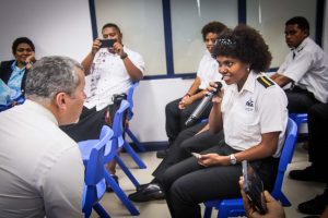 Lanieta Suliano in a conversation with the Secretary General