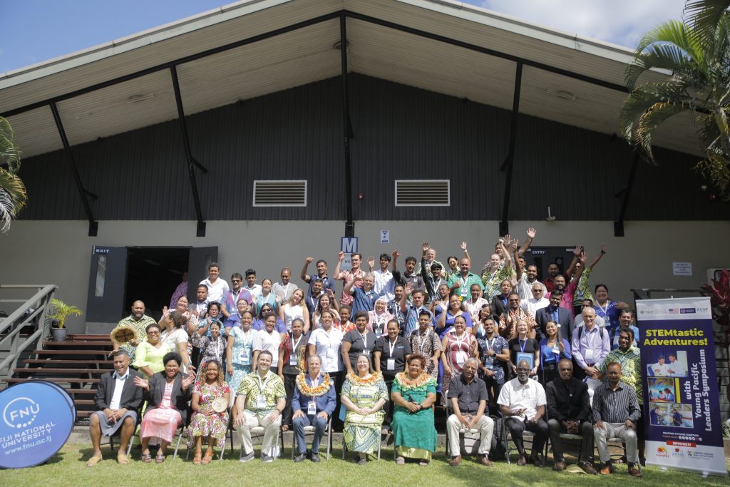 Participants at the official opening of the STEMtastic Adventures with Young Pacific Leaders