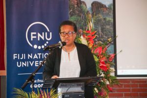 FNU’s College of Humanities, Education and Law Associate Dean, Dr Lavinia Tiko launched the 2025 Inter Tertiary Moot Competition.