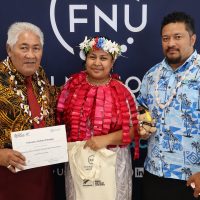 Graduate Pelenise Selota Semilota receives her competition letter during the completion ceremony. Graduate Pelenise Selota Semilota receives her competition letter during the completion ceremony.