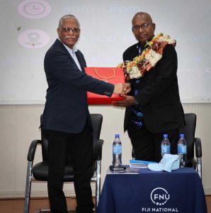 Dean CETVET, Professor Atul Raturi (left) with Dr Eci Naisele