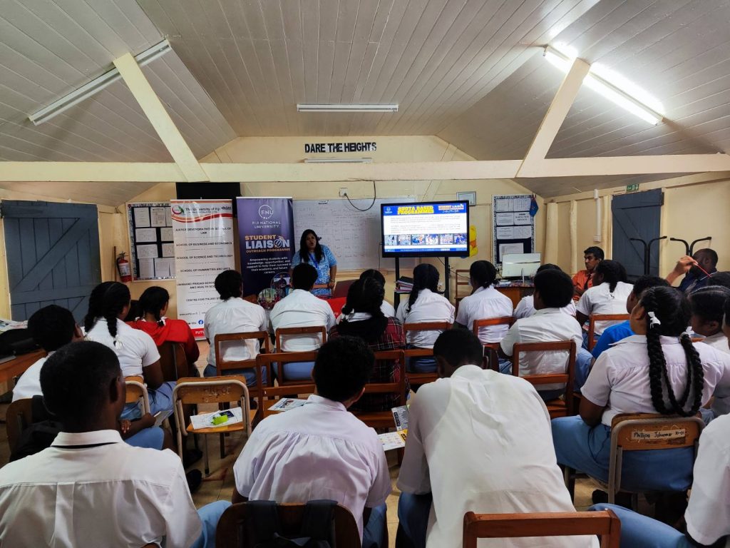 FNU staff conduct outreach session at Bucalevu Secondary School.