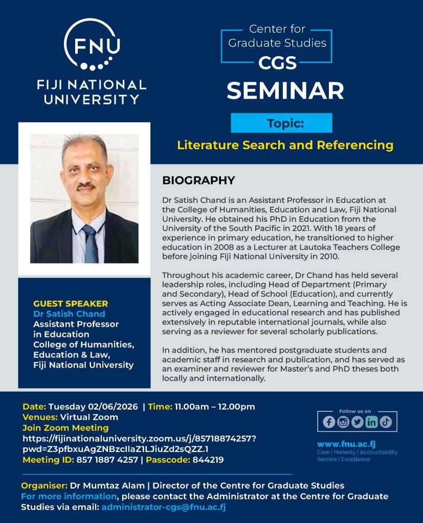 Literature Search and Referencing Seminar