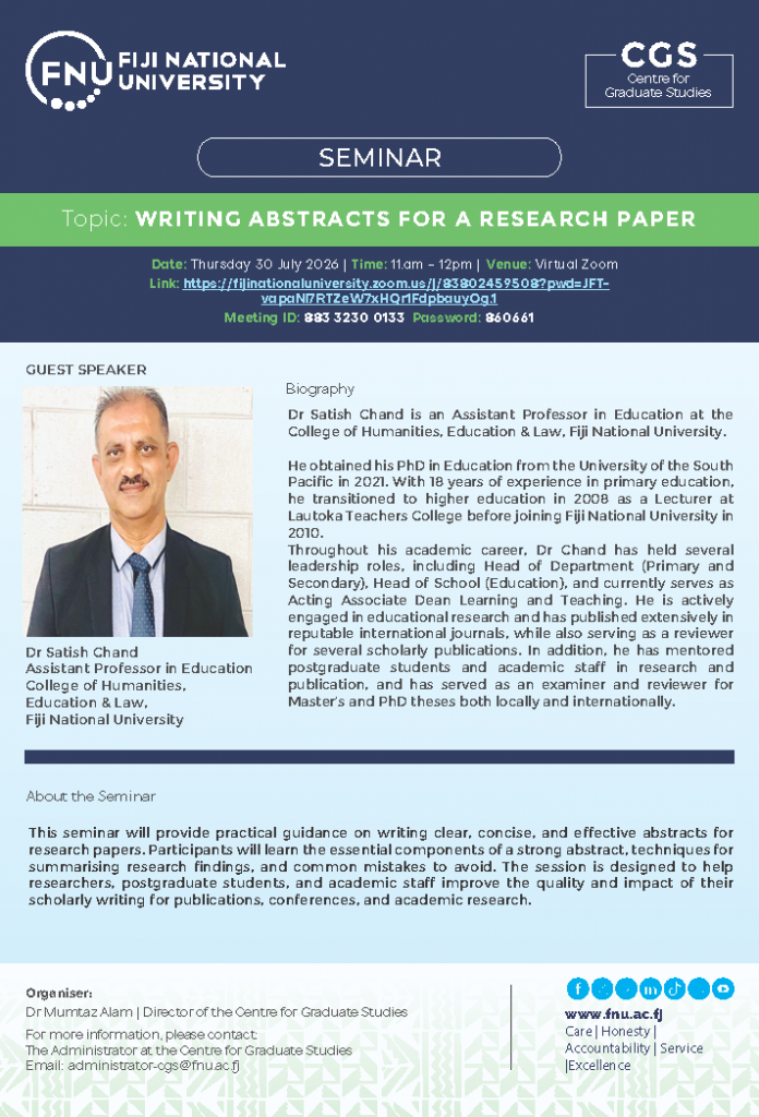 Dr Satish Chand