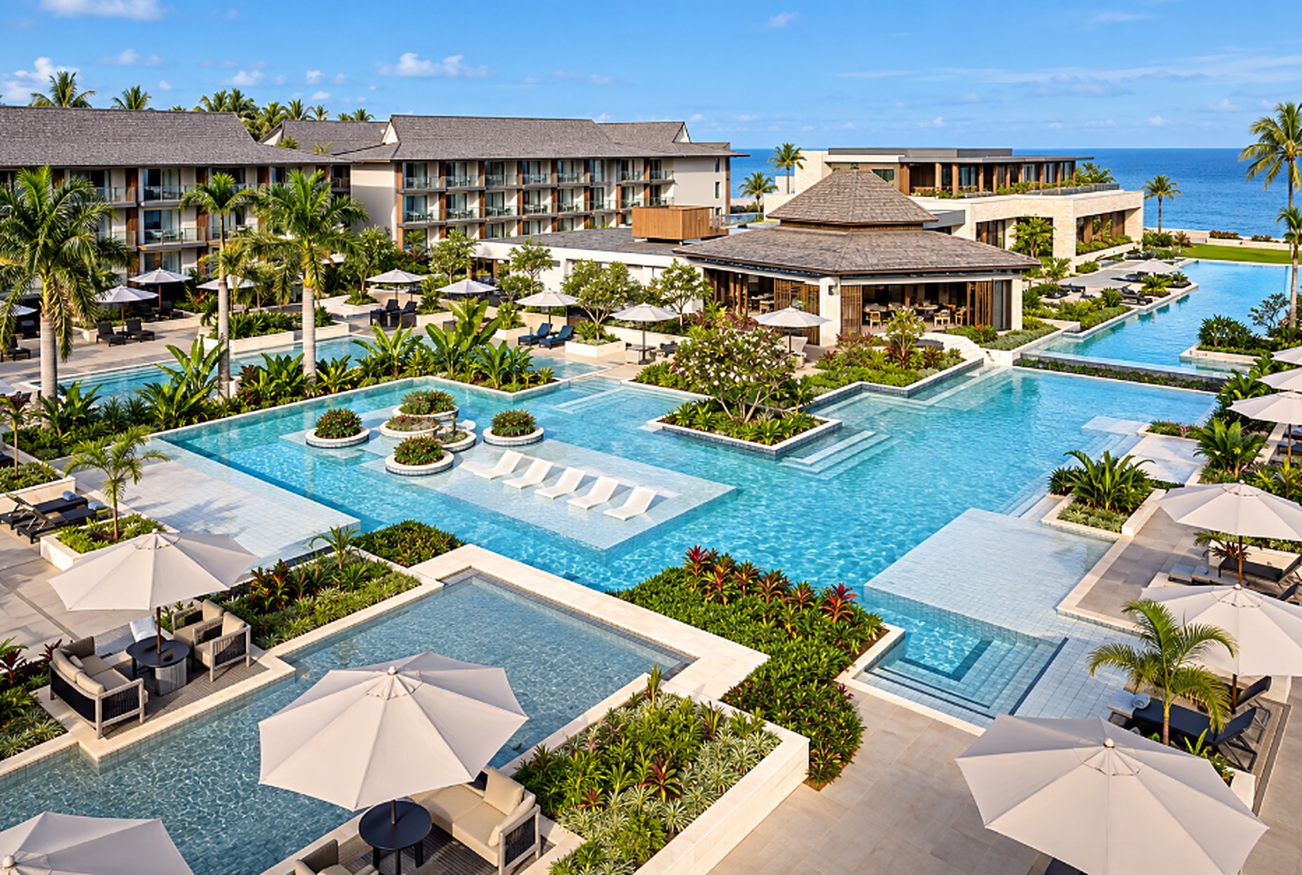 Hilton Hotel, Nadi — pool and gardens